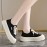 Women'S Casual Canvas Sneakers - Versatile Thick Sole, Round Toe, Lace-Up Design, Brown, All-Season Comfort Shoes, Comfortable Walking Shoes | Round Toe Sneakers | Durable Rubber Sole