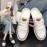 Summer Women's Slip-On Korean Style Commuter Sandals - Lightweight Casual Shoes with Round Toe, Breathable Upper & EVA Cushioned Insole, Low-Top Versatile Design for All-Season Wear, Sandals for Wide Feet, Stylish Slipons, Durable EVA Sole