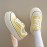 Women'S Chunky Platform Sneakers - Breathable EVA Upper, White & Black Casual Shoes with