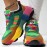 Women'S Bold Red to Gradient Sneakers - Lace-Up Low-Top Shoes with Thick Cushioned MD Sole, Breathable Fabric Upper - All-Season Everyday & Formal Shoes in Green, Yellow, Orange, Pink, Purple, Blue, Teal, - Non-Slip Outfit Staple for Women, Versatile Footwear, Vibrant Design, Comfortable Fit, Fashion Enthusiasts, Style Conscious Consumers, Small Clear Boxes & Packages, Clear And Transparent Boxes, Thick Cushioned Shoes, Multi Color Styles, Non