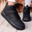 [Black High-Top Sneakers] Black Synthetic Women's High-Top Casual Sneakers | EVA Sole & Breathable Fabric Lining | All-Season Comfort for Casual Attire