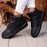 [Black High-Top Sneakers] Black Synthetic Women's High-Top Casual Sneakers | EVA Sole & Breathable Fabric Lining | All-Season Comfort for Casual Attire