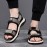 Men'S Lightweight Non-Slip Casual Sandals - Breathable Microfiber with Adjustable Straps, Black & Green Two-Way Slides for Beach, Outdoor, and Everyday Wear, Strappy Sandals