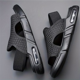 Comfy Air Cushion Sandals - Men's Breathable Walking Shoes with Non-Slip Rubber Sole, Durable and Comfortable Footwear for Outdoor Activities - Perfect for Summer Travel and Beach Trips