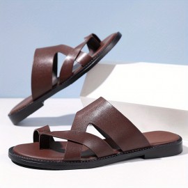 Summer New Arrival Plus Size Casual Cool Slippers 2025 Men's Comfortable Leisure Home Toe Closed Sandals Outdoor Beach Shoes, Relaxed Vacation Footwear, 11 Sizes Available,
