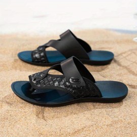 Men'S Beach Sandals Comfortable Breathable Summer Flip-Flops - 11 Sizes Available for Stylish Outfits - Lightweight Faux Upper & Durable Sole for Casual Vacation, Poolside, and Outdoor Activities, Beach Shoes