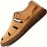 Men's Vintage Solid Colour Close Toe Sandals, Comfy Non Slip Durable Rubber Sole Beach Water Shoes, Men's Footwear, Summer