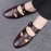 Men'S Stylish Summer Sandals - Comfortable Lightweight Soft Sole, Faux Upper with Adjustable Buckle Strap, Open Toe Design, Black & Brown Options, Beach Shoes for Men, Available in Sizes 37-46