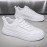 Men'S Summer Trendy Low-Top Sneakers - Casual & Street Style, Thick Sole, White & Orange Color Scheme, Synthetic Upper, Lace-Up Design for Casual Attire, Casual Footwear | Trendy Lowtops | Synthetic Sneakers