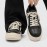 Men's Skate Shoes - Thick Platform Sole for Height Increase & Cushioned Grip - Black/Beige Colorway - PU Upper & Non-Slip Rubber Outsole - Lace-Up Low-Top Sneakers for Streetwear, Skateboarding, Gym, Everyday - All-Season Urban Fashion Shoes