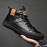 [Men's Mid-Top Fashion Sneakers] Men's Fashion Sneakers - Mid-Top Casual Sports Shoes | Durable Outdoor Footwear, Spring Collection, Versatile Business Style | Lace-Up Closure, Microfiber Synthetic Upper, Fabric Inner, Rubber Sole, Faux Insole