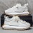 Men's Summer Casual Sneakers - Breathable Low-Top Lace-Up Shoes with Thick Cushioned Sole, White & Navy Blue Letter Print Design, PU/Fabric Upper & Outsole for Outdoor, Daily Wear & Street Style, Outdoor Sneakers, Fabric Lined Interior, Minimalist Design, Durable Construction, Active Lifestyle