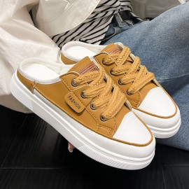 Summer Women's Slip-On Korean Style Commuter Sandals - Lightweight Casual Shoes with Round Toe, Breathable Upper & EVA Cushioned Insole, Low-Top Versatile Design for All-Season Wear, Sandals for Wide Feet, Stylish Slipons, Durable EVA Sole