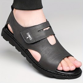 Breathable Lightweight Sandals - Men's Casual Street Style Slides - Anti-Slip Odor-Resistant Rubber Sole, Microfiber Synthetic Upper, PU Inner & Insole, Round Toe, for Hiking, Outdoor, Daily & Casual Wear, Spring/Summer/Fall Suitable