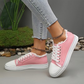 Women's Breathable Mesh Sports Casual Shoes - Lightweight Flat Rubber/Fabric Upper & Inner Lining, All-Season White & Green Lace Design, Round Toe Comfort, Japanese-Korean Inspired Style, Ladies Sneakers, Comfortable Daily Wear, Fashion Sportswear, Durable Traction Sole, Lifestyle, Minimalist Style, Rubber Outsole, Athletic Footwear, Fitness Enthusiasts