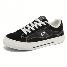 Men'S Classic Casual Canvas Sneakers - Breathable, Versatile Low-Top Lace-Up Shoes with EVA Sole, Black & White Design, Perfect for Campus, Hiking, And Running, All-Season Comfort, Hiking Footwear | Minimalist Style | Durable Footwear, Women'S Tennis Shoes, Shoes for Women/Women'S Shoes
